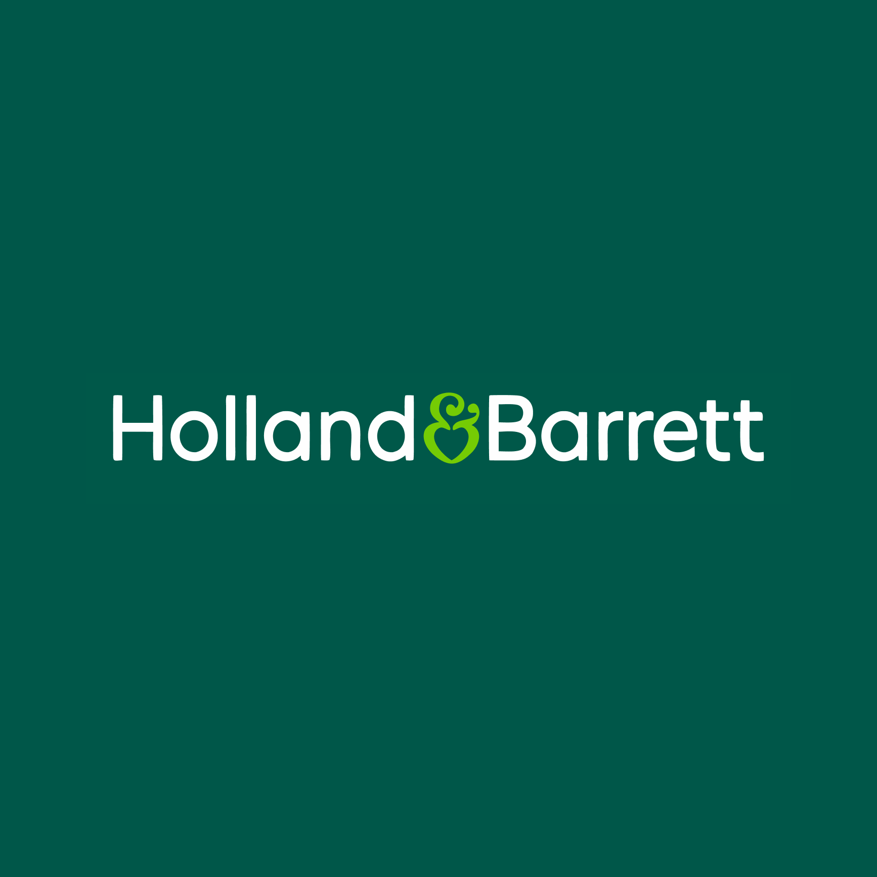 Holland & Barrett logo on a green background